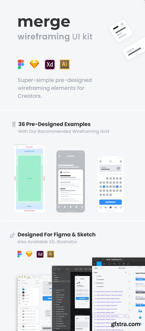 Merge Wireframing UI Kit