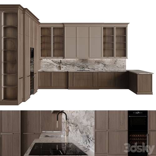 '3dsky Pro - Neoclassical style kitchen 51'
