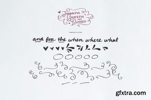 CreativeMarket - Thankful Grateful & Blessed Type