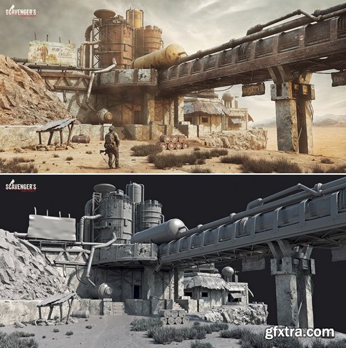 Gumroad - Scavengers Refinery EP.2 - Environment Texturing With Substance Painter
