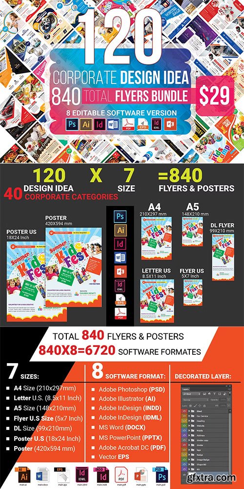 120 Corporate Flyer &amp; Poster Bundle 3378762