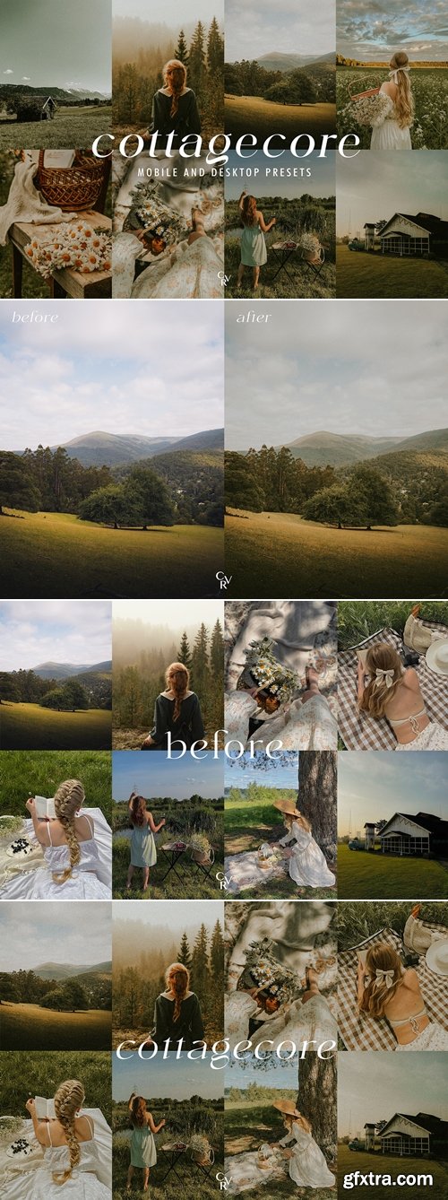 CreativeMarket - 10 Cottagecore Lightroom Presets 25430904