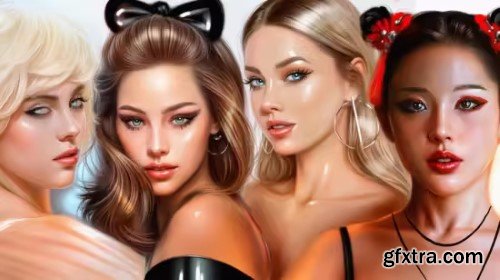 Udemy - Masterclass Female Portraits in Digital Art: Beginner to Pro