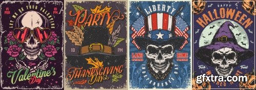 USA Indepence Day Badgets & Labels 18xAI