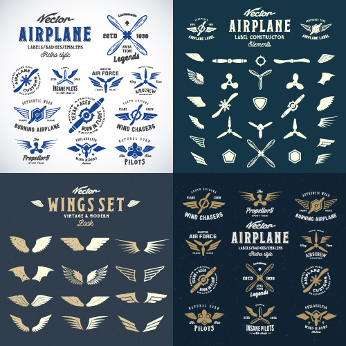 Aviation & Air Travel Logotypes 36xAI