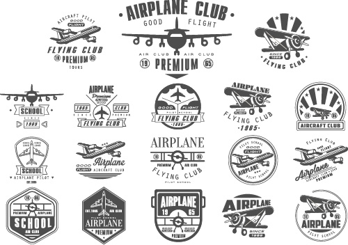 Aviation & Air Travel Logotypes 36xAI