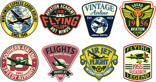 Aviation & Air Travel Logotypes 36xAI