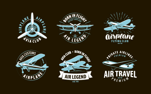Aviation & Air Travel Logotypes 36xAI