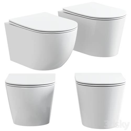 '3dsky Pro - Wall hung toilet bowl Aquanet Atago and Cetus'