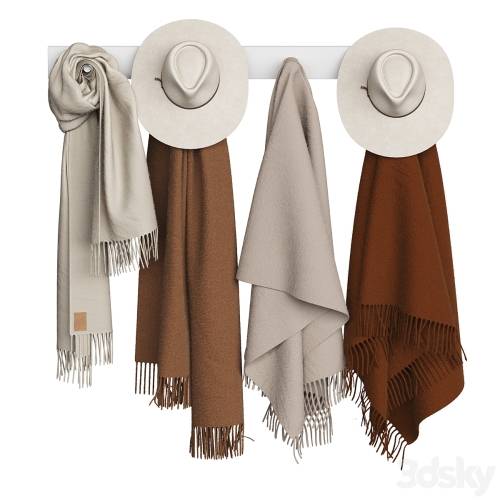 '3dsky Pro - Hats and scarves on a hanger' '3dsky Pro - Hats and scarves on a hanger'