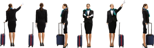 Airplanes; Waiting for Passengers at the Airport and Flying 25xPNG