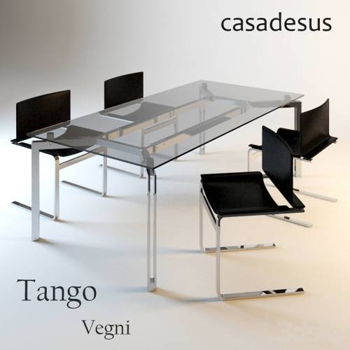 '3dsky Pro - Tango table and chairs Vegni factory Casadesus'