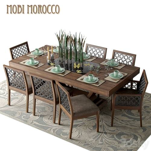 '3dsky Pro - Table with chairs Mobi Dining rooms Morokko'