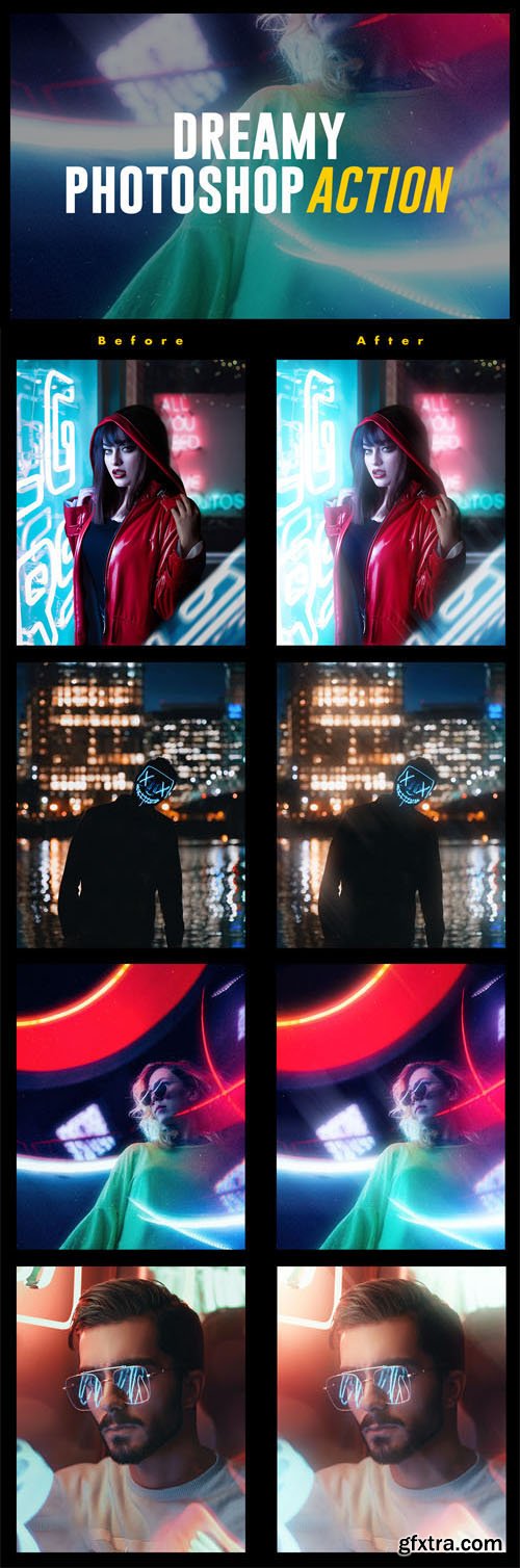 Night Portrait Filters - Dreamy Action for Photoshop