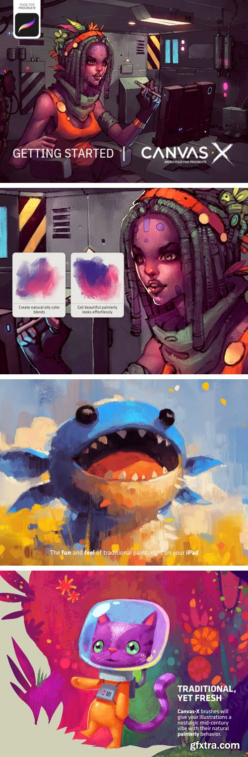 Canvas X Brushes Pack for Procreate