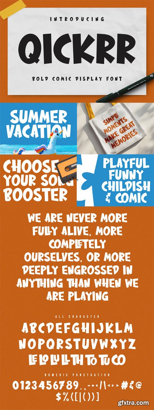 Qickrr - Bold Comic Display Font
