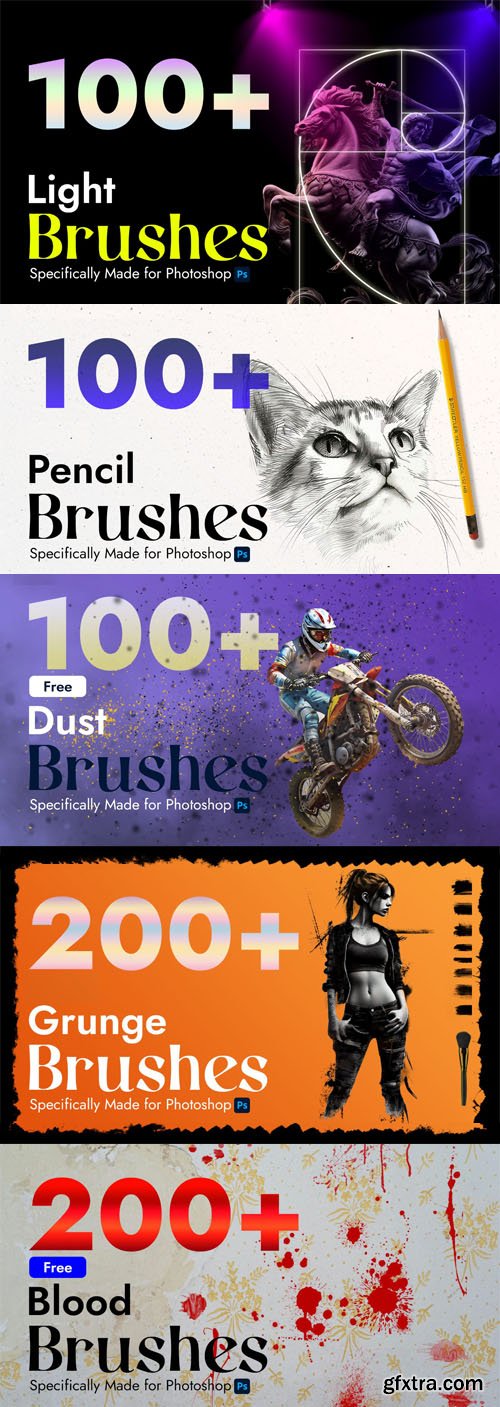 800+ Modern Brushes Collection for Photoshop