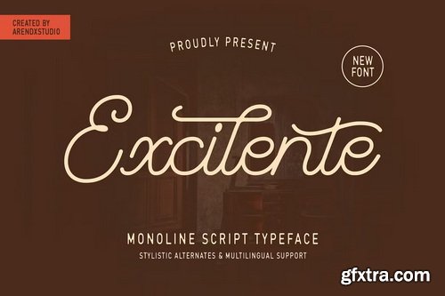 CreativeMarket - Excilente - Monoline Font