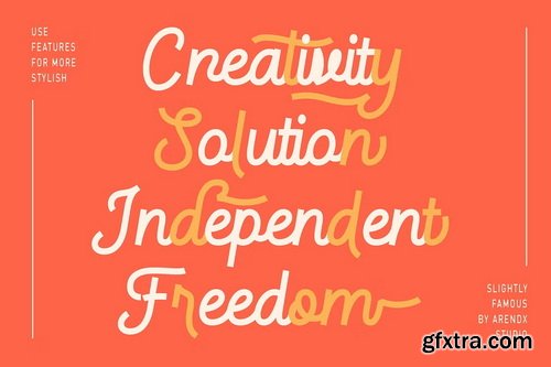 CreativeMarket - Slightly Famous Monoline Script Font