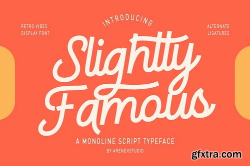 CreativeMarket - Slightly Famous Monoline Script Font