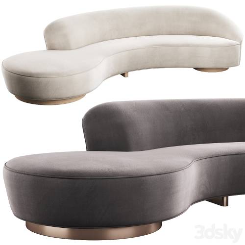 '3dsky Pro - 005 Serpentine sofa with arm by Vladimir Kagan'
