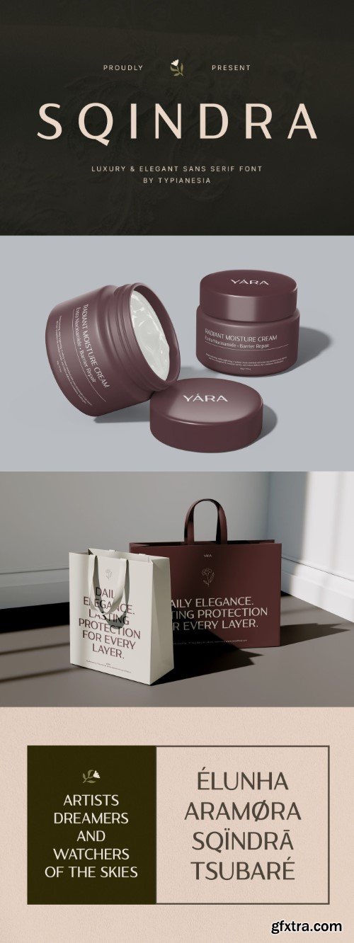 Sqindra - Luxury & Elegant Sans Serif Font