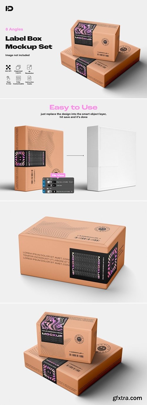 CreativeMarket - Adhesive Sealing Labels Mockup Set 290857649