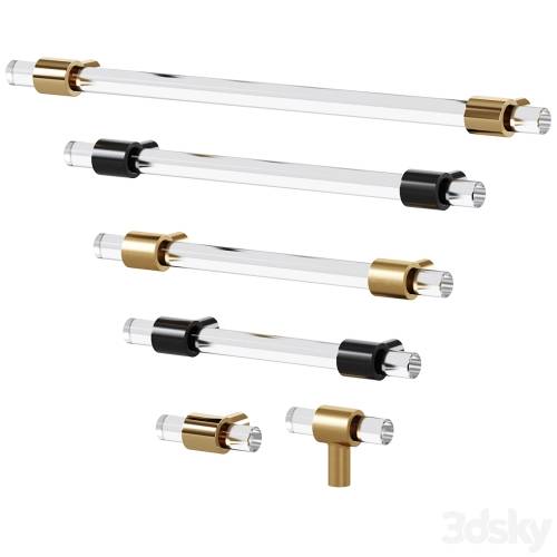 '3dsky Pro - Handles KRISTAL Acrylic & Brass by Meraki'
