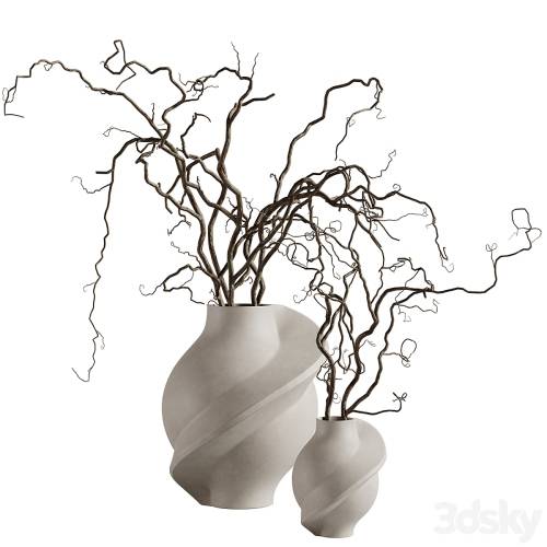 '3dsky Pro - Louise Roe Pirout vase with branches'