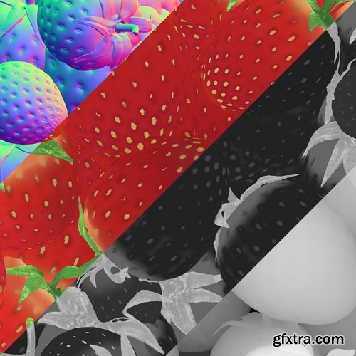 Artstation - Tyler Smith - Material Creation for Zbrush users!: Strawberries