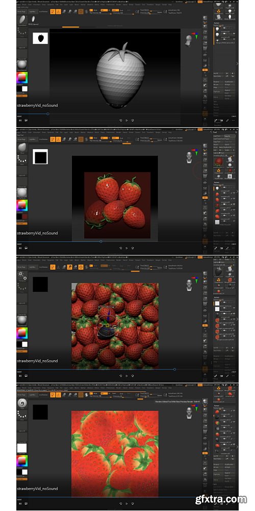 Artstation - Tyler Smith - Material Creation for Zbrush users!: Strawberries