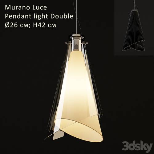 '3dsky Pro - Murano Luce Pendant light Double'