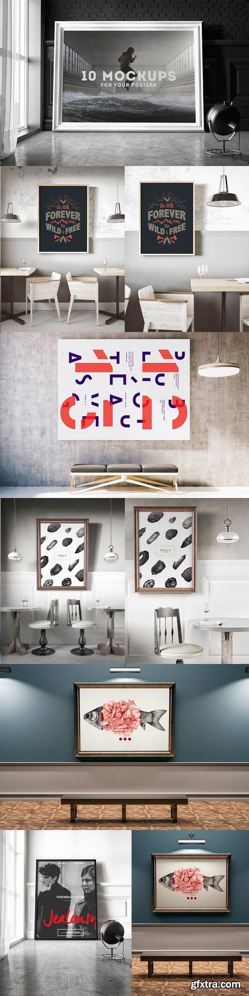 CreativeMarket - Poster Frame Mockup Set 2 699676