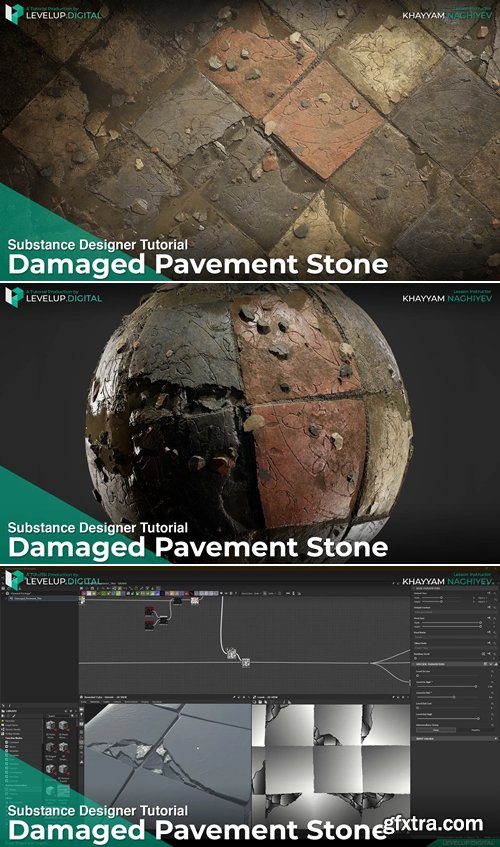 Flipped Normals - Damaged Pavement Stone