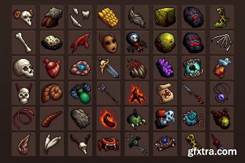 Craftpix - Chaos Monster Loot 32&times;32 Icons