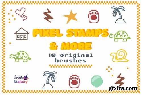 Brushgalaxy - Pixel Stamps & More Brush For Procreate Brushgalaxy - Pixel Stamps & More Brush For Procreate