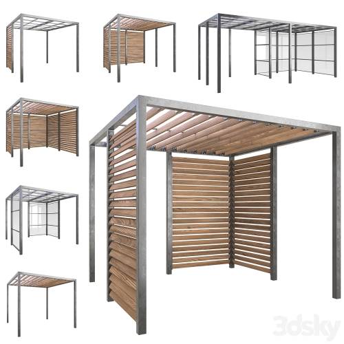 '3dsky Pro - A set of gazebos (pergolas) from Nola Industrier'
