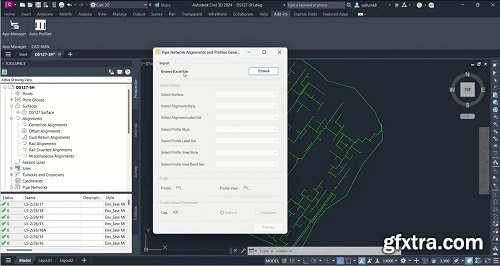 CAD MAN Pipe Network Alignments and Profile View Generator 1.0.1