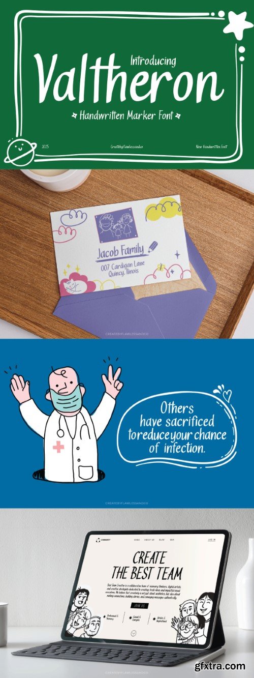 Handwritten Valtheron Font