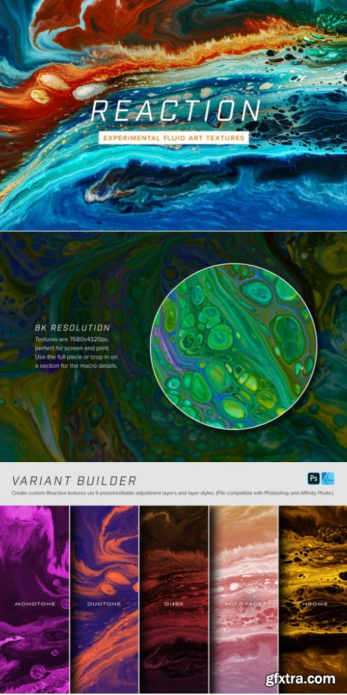 Chromasupply - Reaction: 8K Experimental Fluid Art Textures