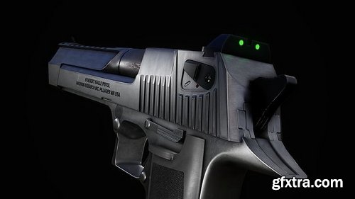 CGTrader - Desert Eagle Pistol Low-poly 3D model