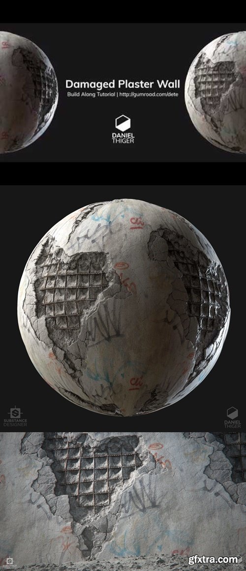 Flipped Normals - Damaged Plaster Wall - Substance Designer Tutorial