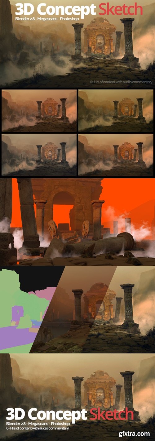 Gumroad - Blender 3D for Concept Art - Full workflow tutorial from Blender to Photoshop