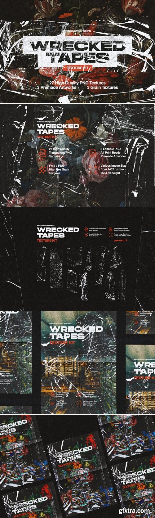 CreativeMarket - Wrecked Tapes Texture Kit 5315532