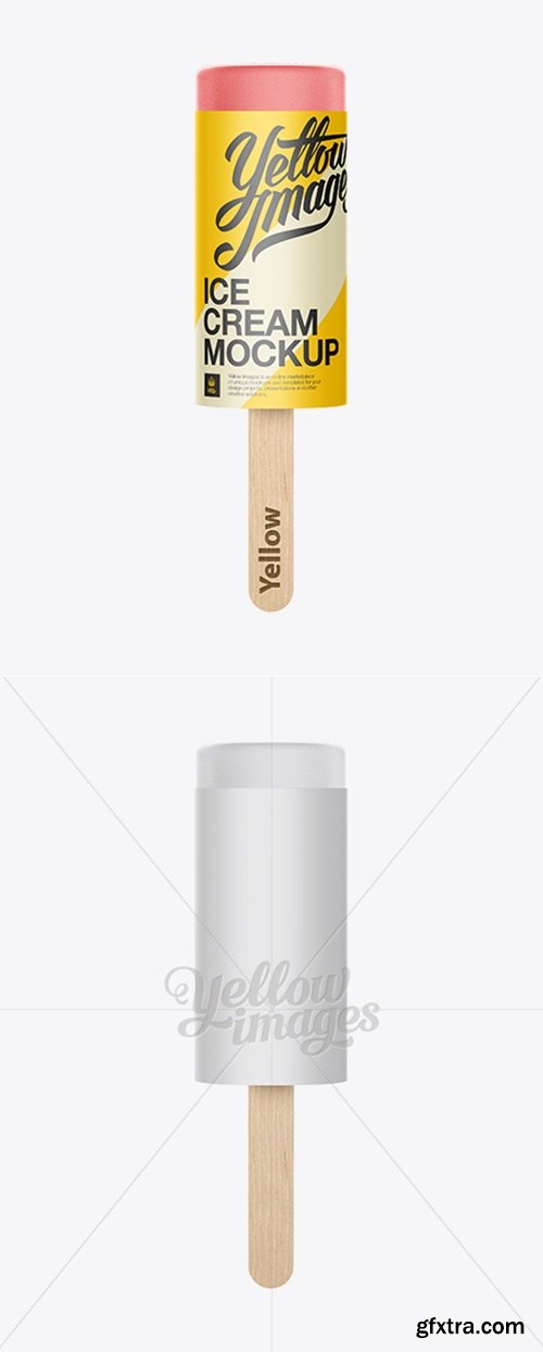 YellowImages - Popsicle w/ Wooden Stick Mockup 11668