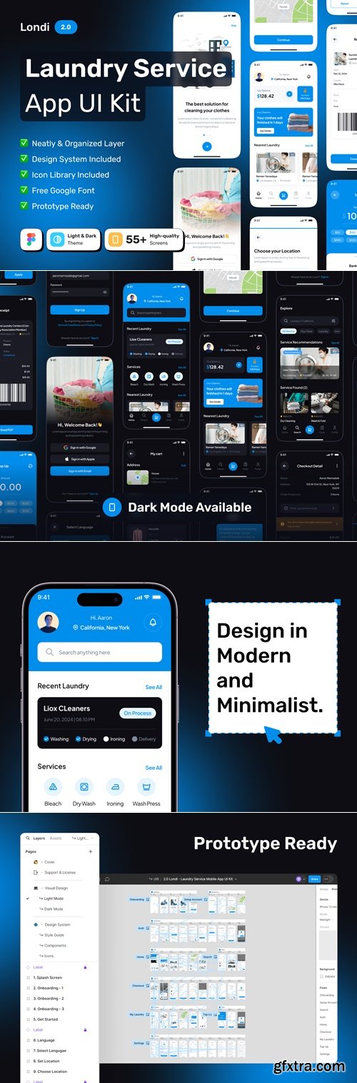 LONDI - Smart Laundry Service Mobile App UI Kit