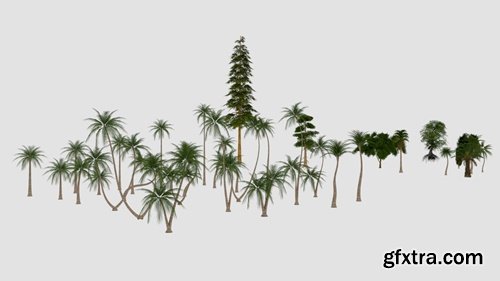 Gumroad - Next Spring Tree collection (Blender asset library file)