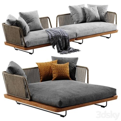 '3dsky Pro - Minotti Sunray sofa set 3'