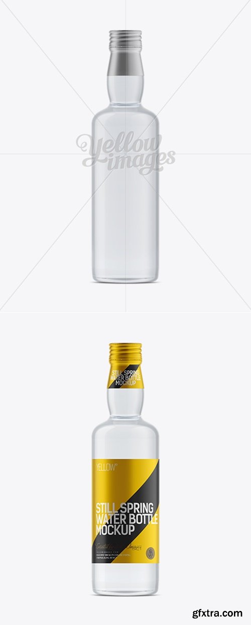 YellowImages - 350ml Still Water Bottle with a Screw Cap Mockup 12101