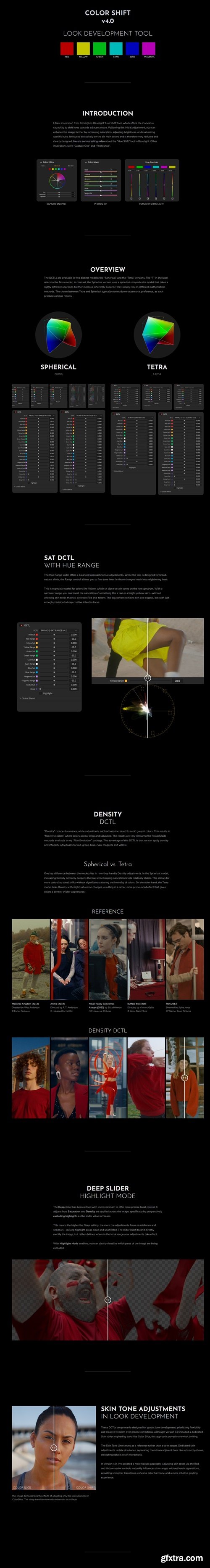 MonoNodes - COLOR SHIFT DCTLS v4.0 for Davinci Resolve